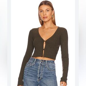 Favorite Daughter Green Cardigan Sweater